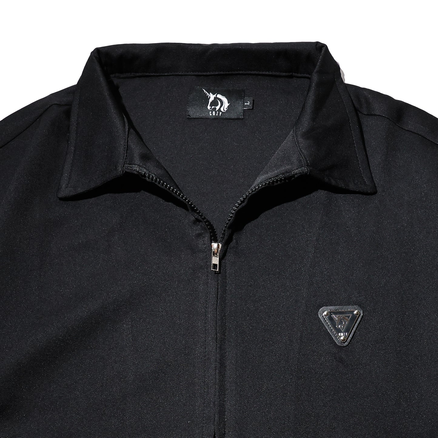 COZY Emblem Zipper Shirt