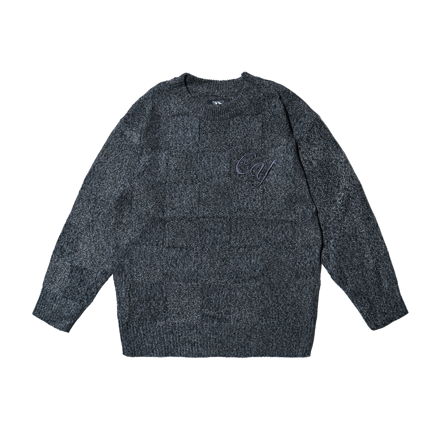 COZY Vintage Style Block Check Knit