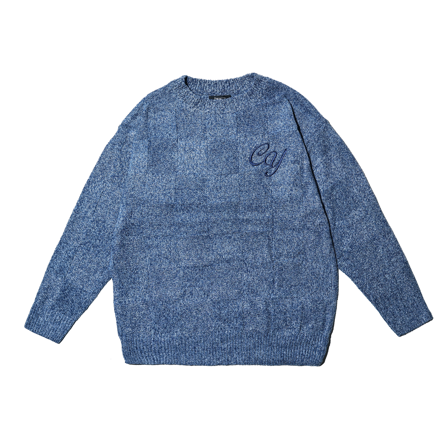 COZY Vintage Style Block Check Knit