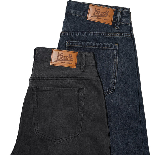 COZY Wide Straight Denim Pants