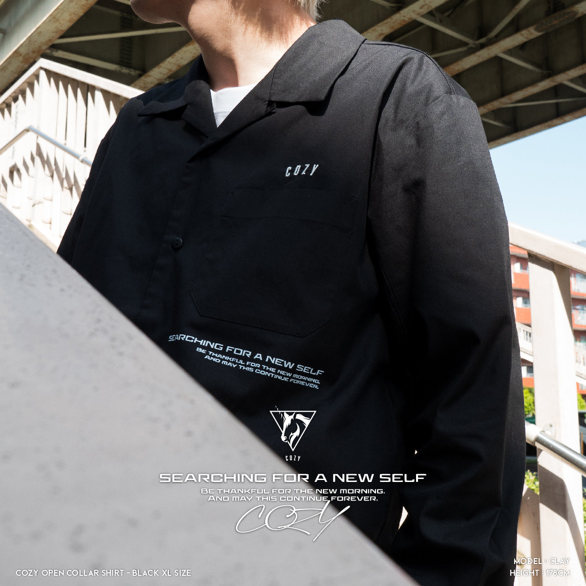COZY Open collar shirt