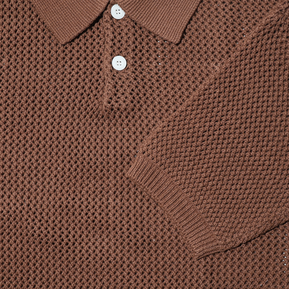 COZY Mesh Knit Polo Shirt