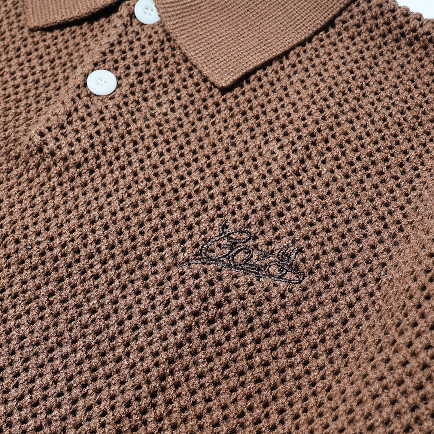 COZY Mesh Knit Polo Shirt