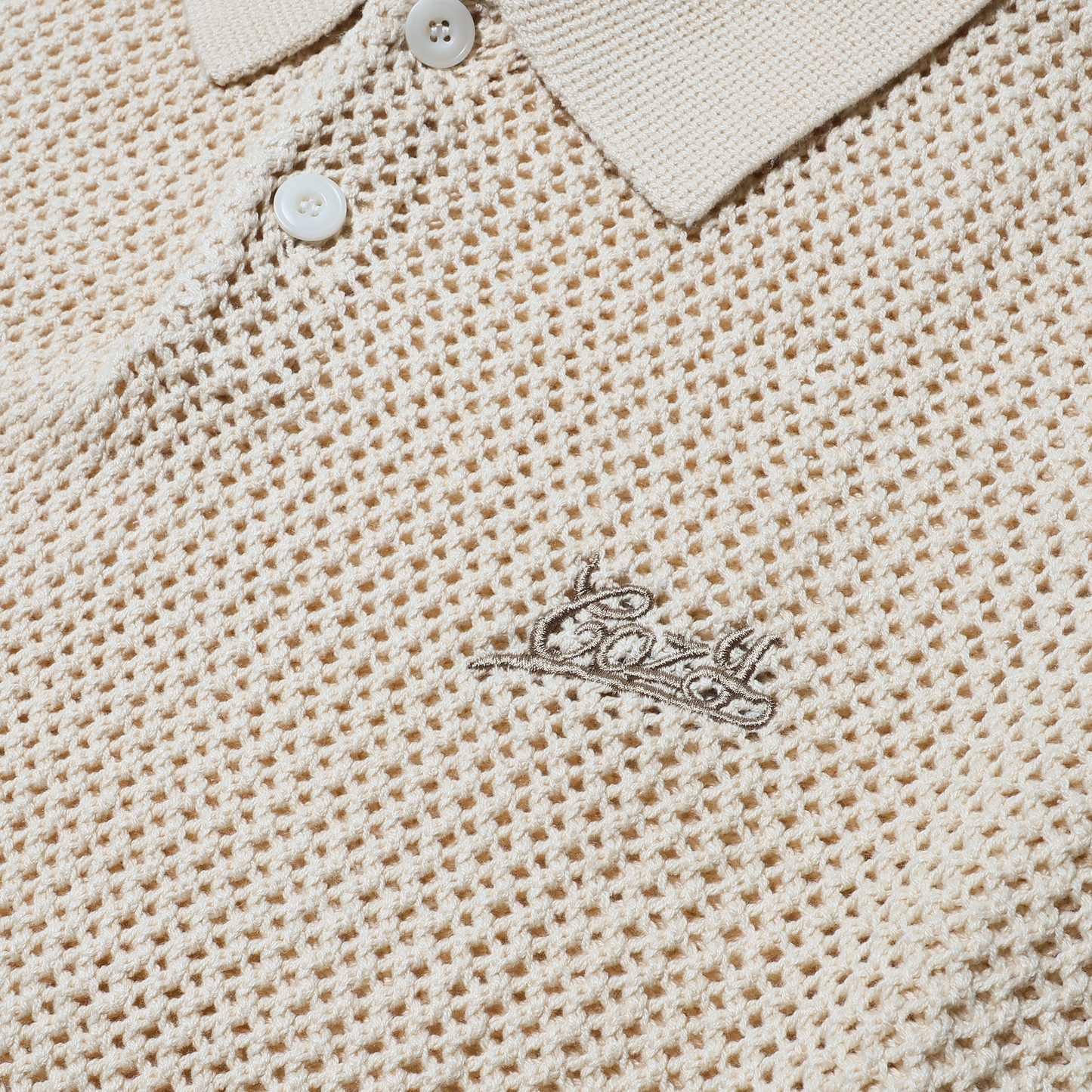 COZY Mesh Knit Polo Shirt